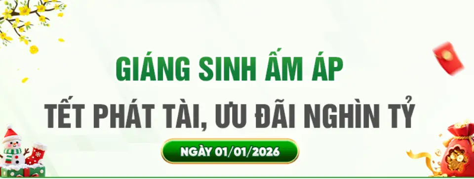 Giáng Sinh Ấm Áp OK9 2025 – Nhận Lì Xì Siêu Khủng 1.000 Tỷ Đồng Đón Năm Mới 2026 6 Giáng sinh ấm áp OK9 tết phát tài ưu đãi nghìn tỷ